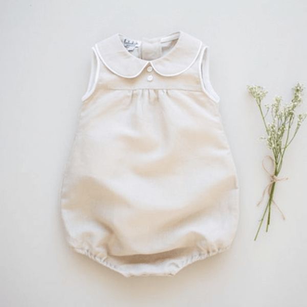 Strampler mit Bubikragen aus Leinen, diverse Modelle - Lubukidz, via Etsy