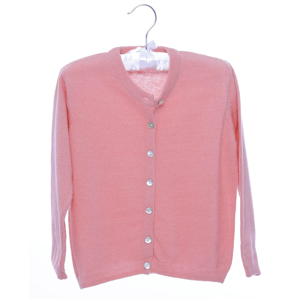 Maedchen Strickjacke Wolle rosa, Strickware Indian Affairs
