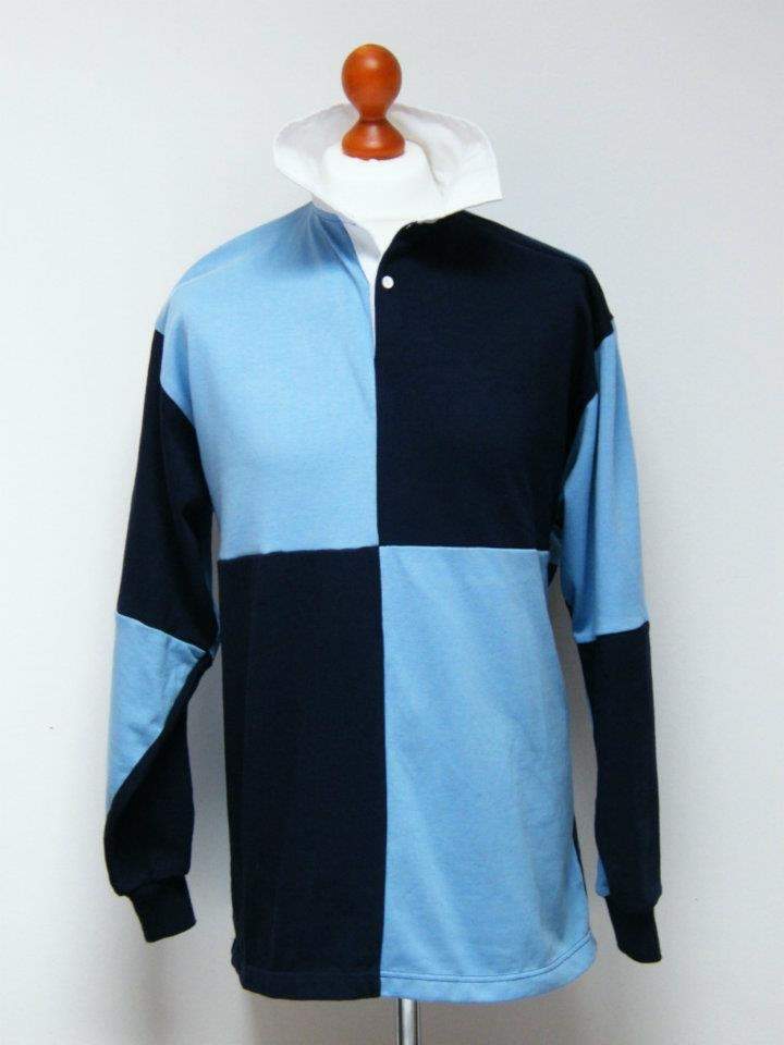 JointColours Rugbyshirt block karo in Clubfarben