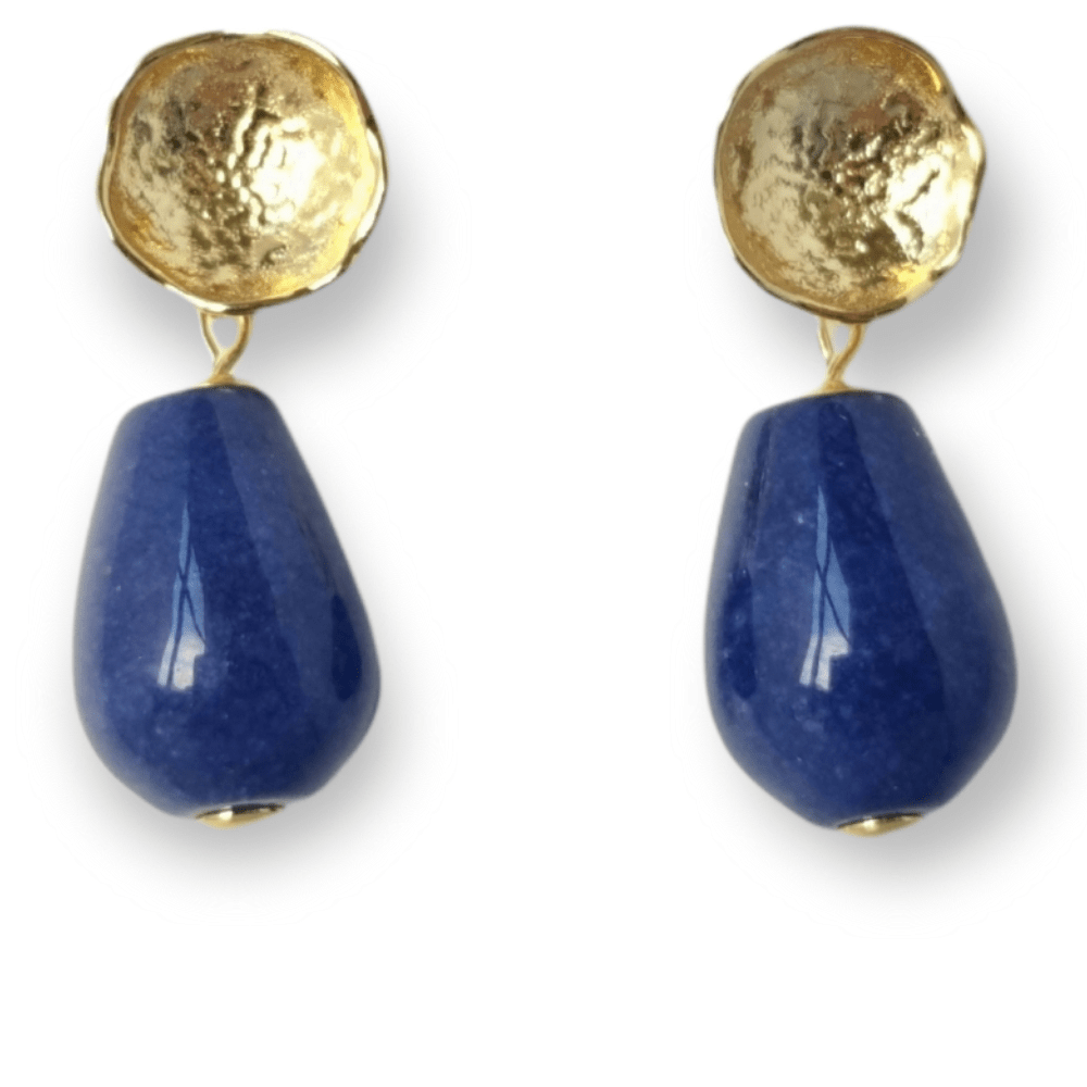 tolle Ohrringe mit blauer Jade, von Schmuckatelier Kart