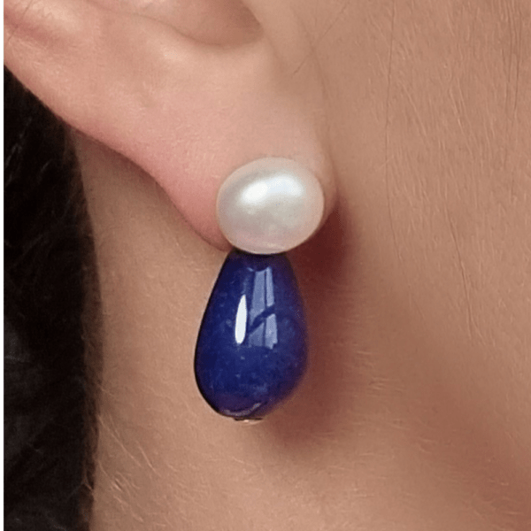 tolle Ohrstecker aus royabllauer Jade, von Schmuckatelier Kart