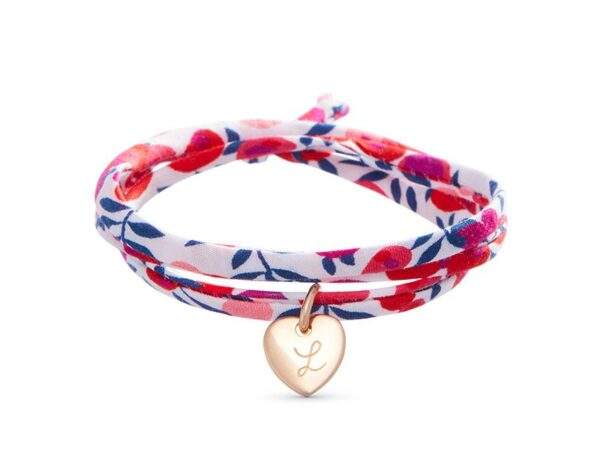 Liberty Wickelarmband mit graviertem Gold- oder Silberanhänger, verschiedene Designs, diverse Modelle - Merci Maman