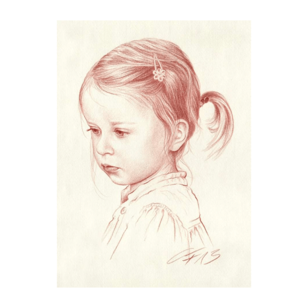 Portraitzeichnung in Roetel