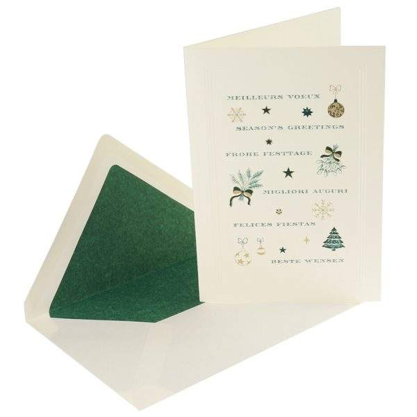 Crown Mill Stahlstich Weihnachtskarte