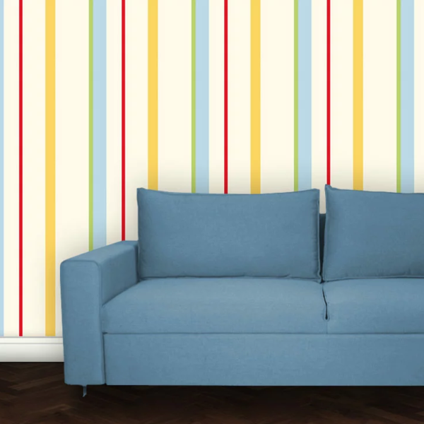 Gräflich Münstersche Manufaktur Bunte individuelle Streifentapete