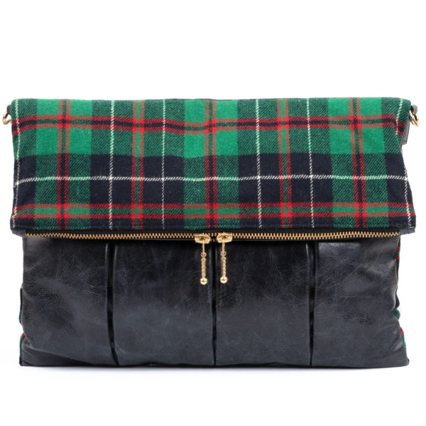 Foldover aus Leder und Tweed – Bild 2