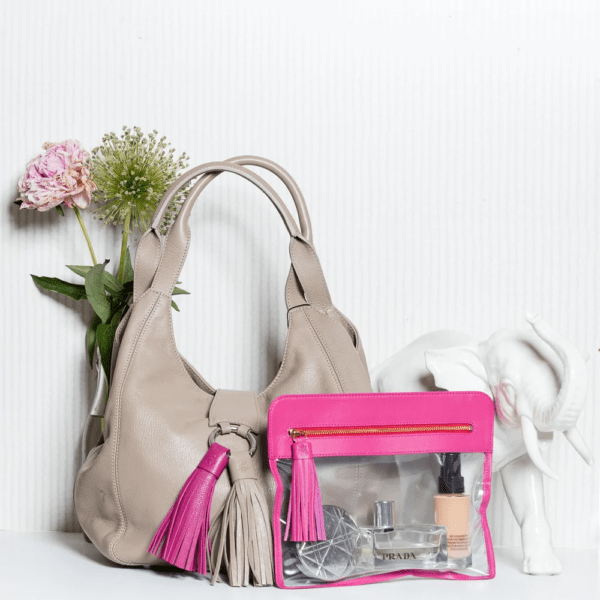 Ellabee Reiseetui pink Leder