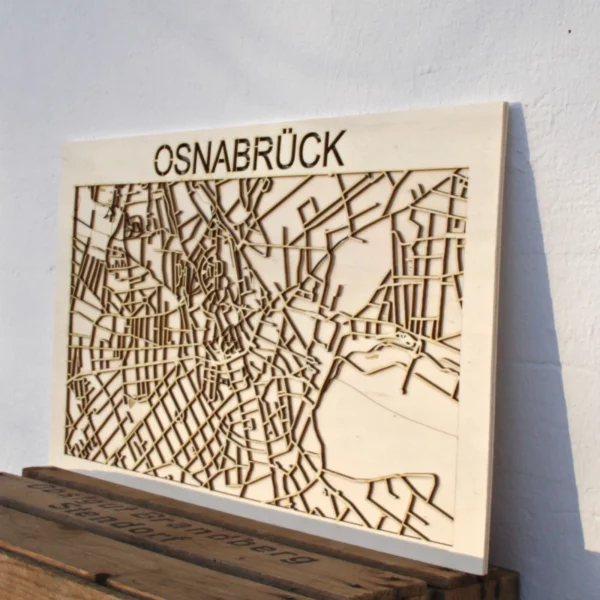 Stadtplan Bild aus Holz