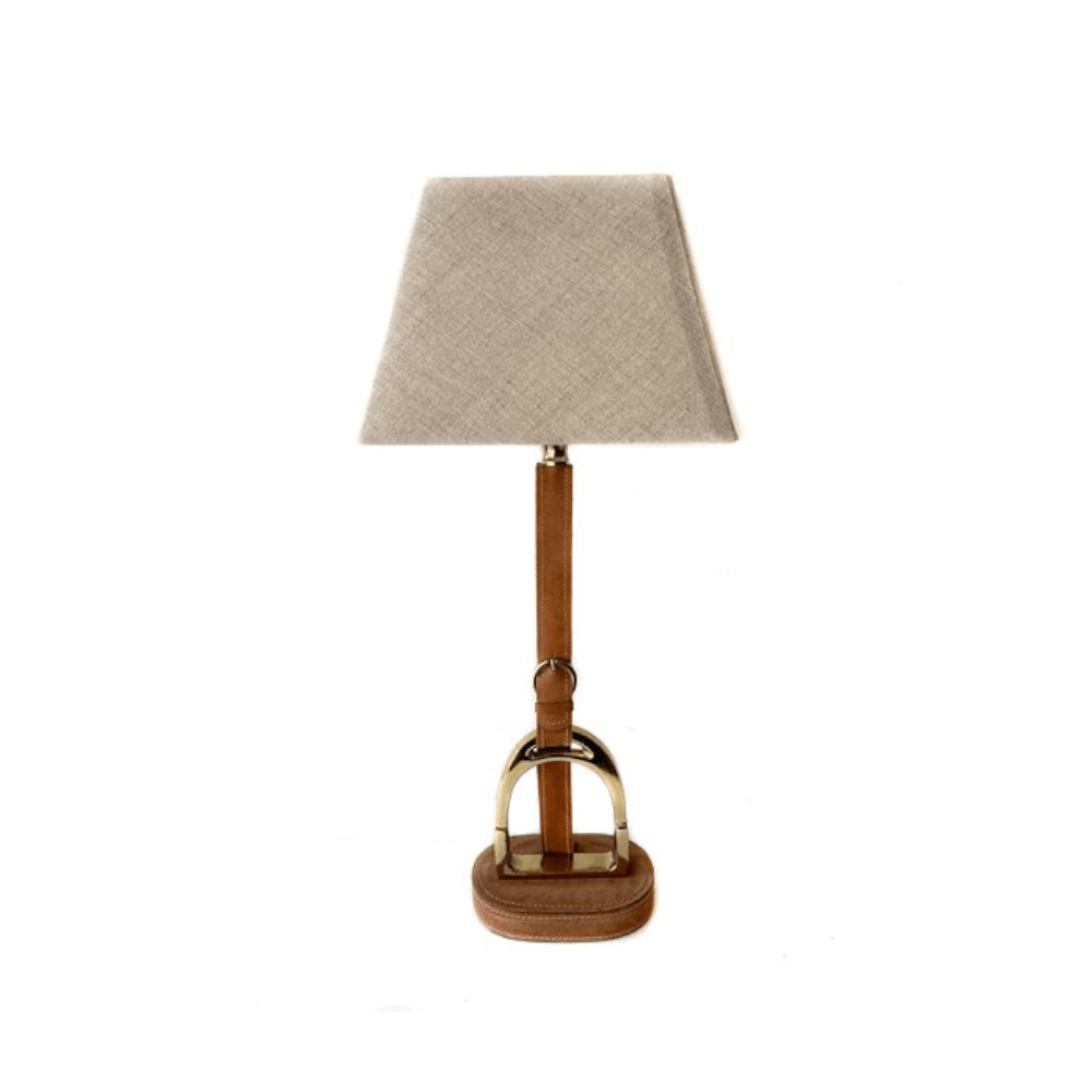 tolle Tischlampe mit Steigbügel, von "das Kutsherhaus"