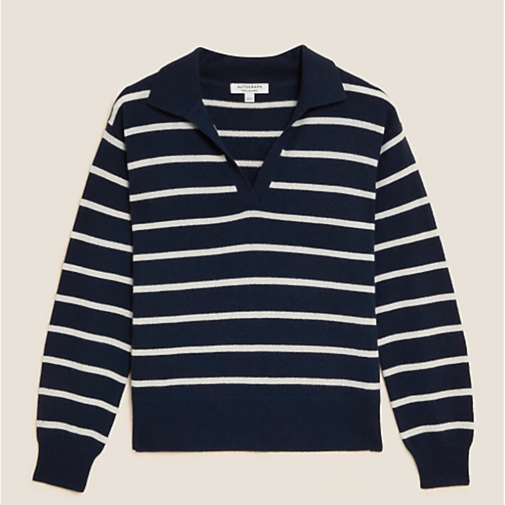toller Cashmere Pullover, gestreift, von Marks&Spencer