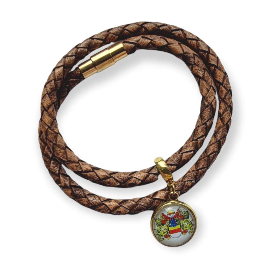 tolles Lederarmband mit personalisiertem Anstecken, von Schmuckatelier Kart