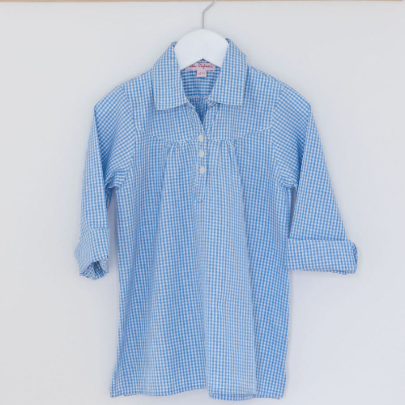 Mädchentunika blau Vichy