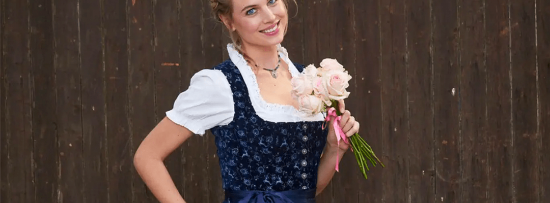 Blaues Dirndl Titelbild Tracht wohin mit der schleife